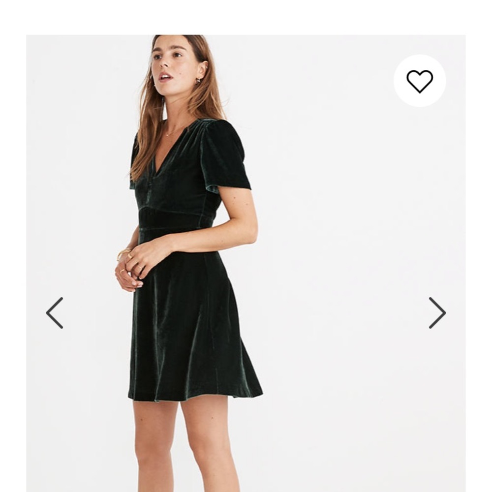 MADEWELL dark green velvet dress